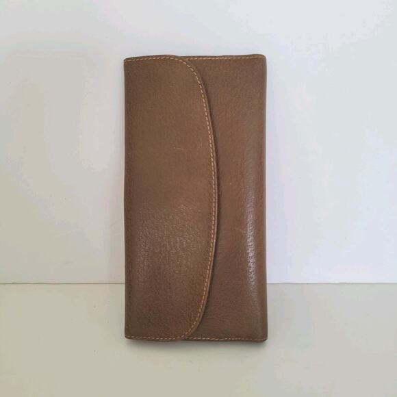 GUCCI Vintage Clasp Horsebit Wallet Bifold Brown Large Retro Clutch Leather Box - Picture 3 of 16